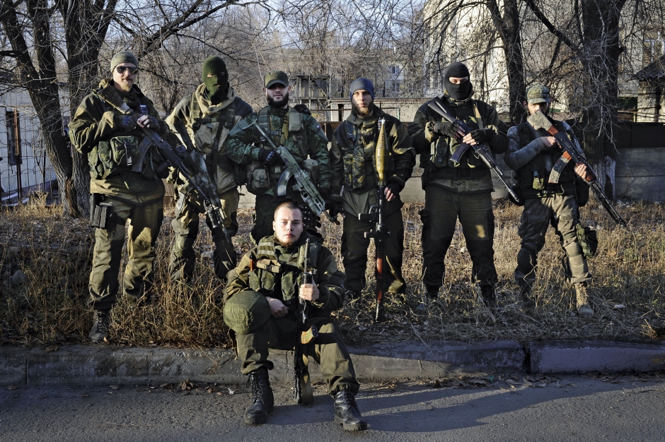 Sur le front avec les milices russes
