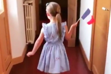 A 6 ans, Giulia Sarkozy est déjà fan des Bleus