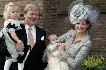 La princesse Maxima et le prince Willem-Alexander avec Catharina-Amalia et Alexia à Wassenaar, le 19 novembre 2005